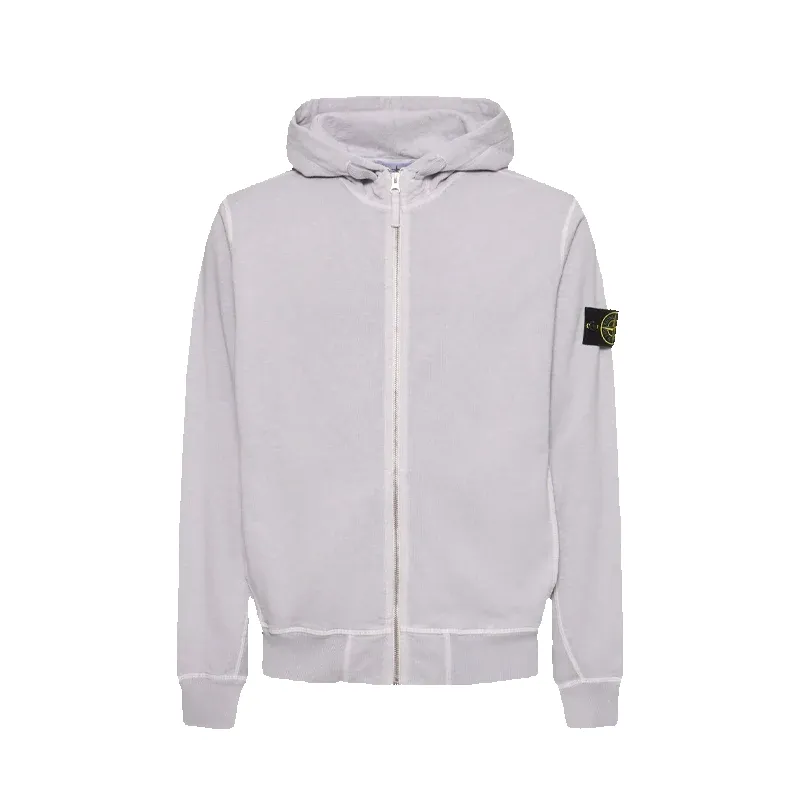 Stone Island Zipped Sweatshirt Light Purple made by Stone Island