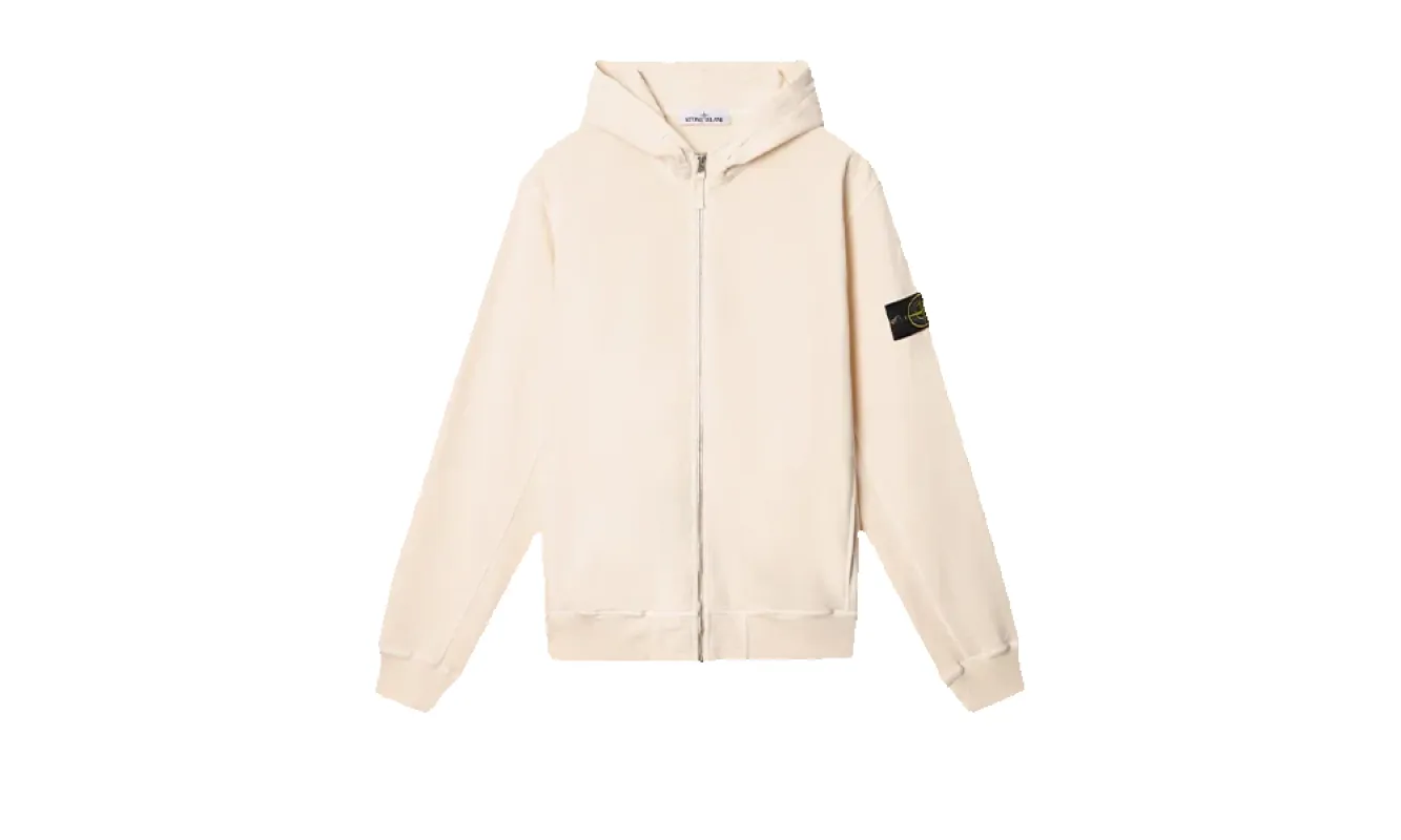 Stone Island Zipped Sweatshirt Cream made by Stone Island