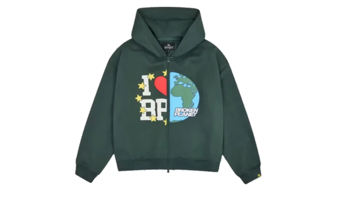 Broken Planet My Planet Zip Up Hoodie Green sold by Addict Sneakers
