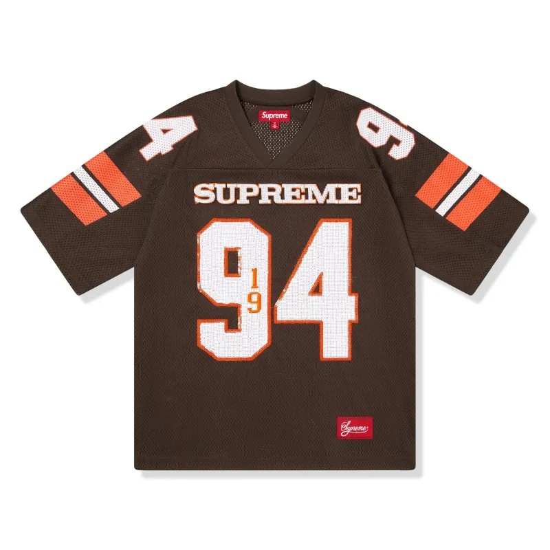 Supreme Sequin Brown Football Jersey (FW25) made by Supreme