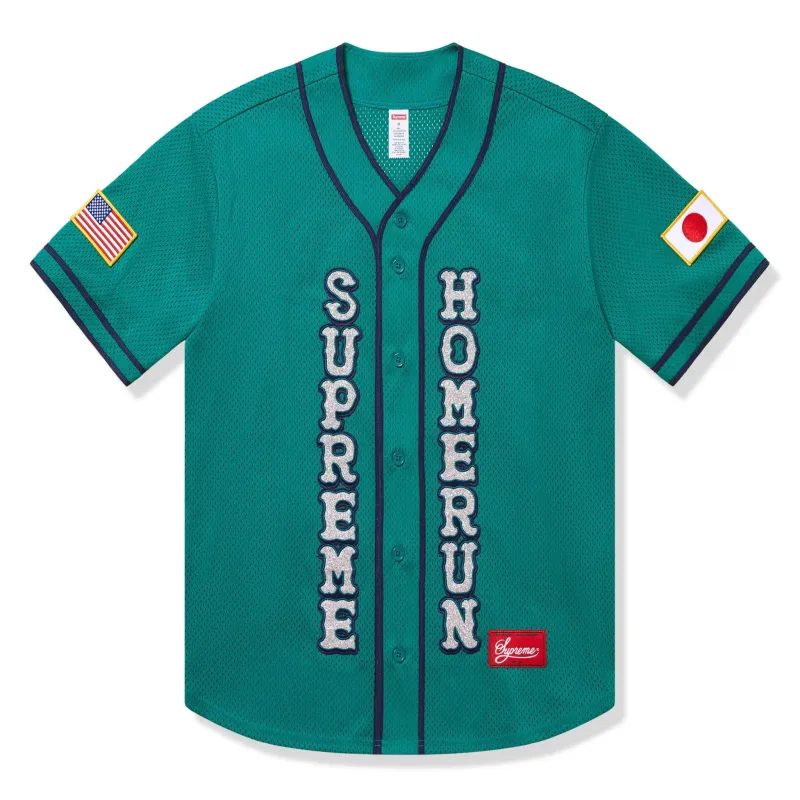 Supreme x Homerun Green Baseball Jersey sold by Addict Sneakers