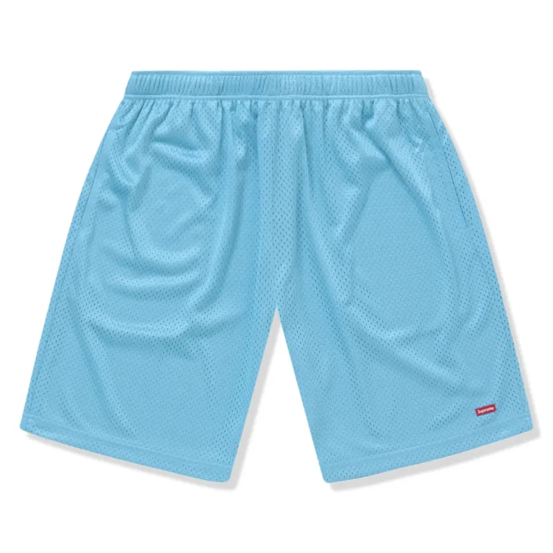 Supreme Small Box Baggy Mesh Light Blue Shorts (SS25) made by Supreme