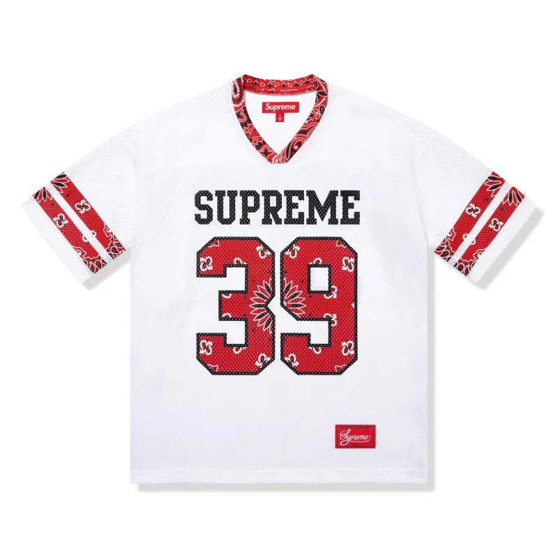 Supreme Bandana White Football Jersey made by Addict Sneakers