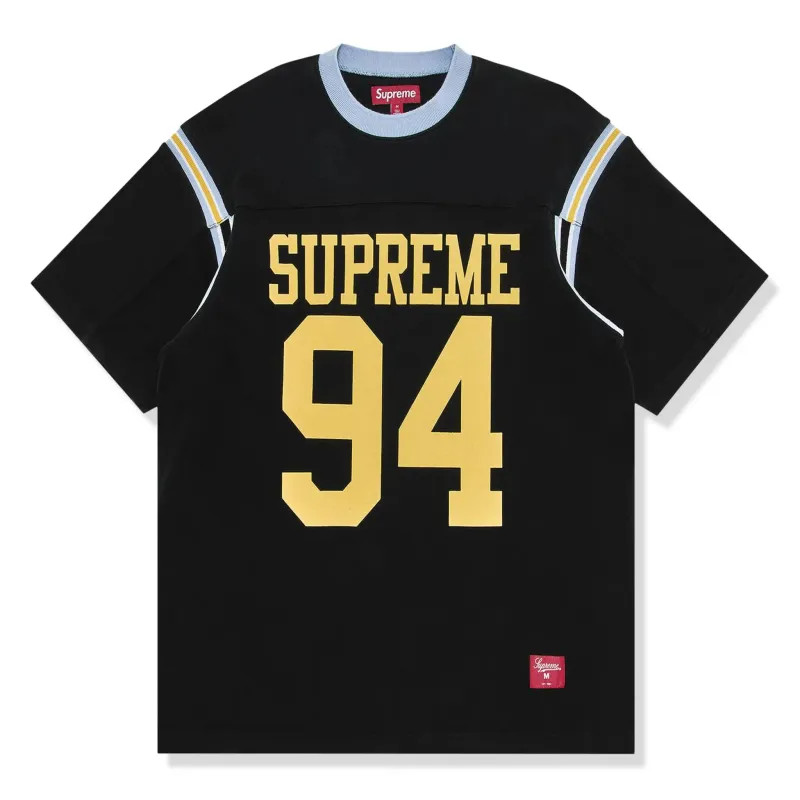 Supreme Split S/S Black Football Jersey sold by Addict Sneakers