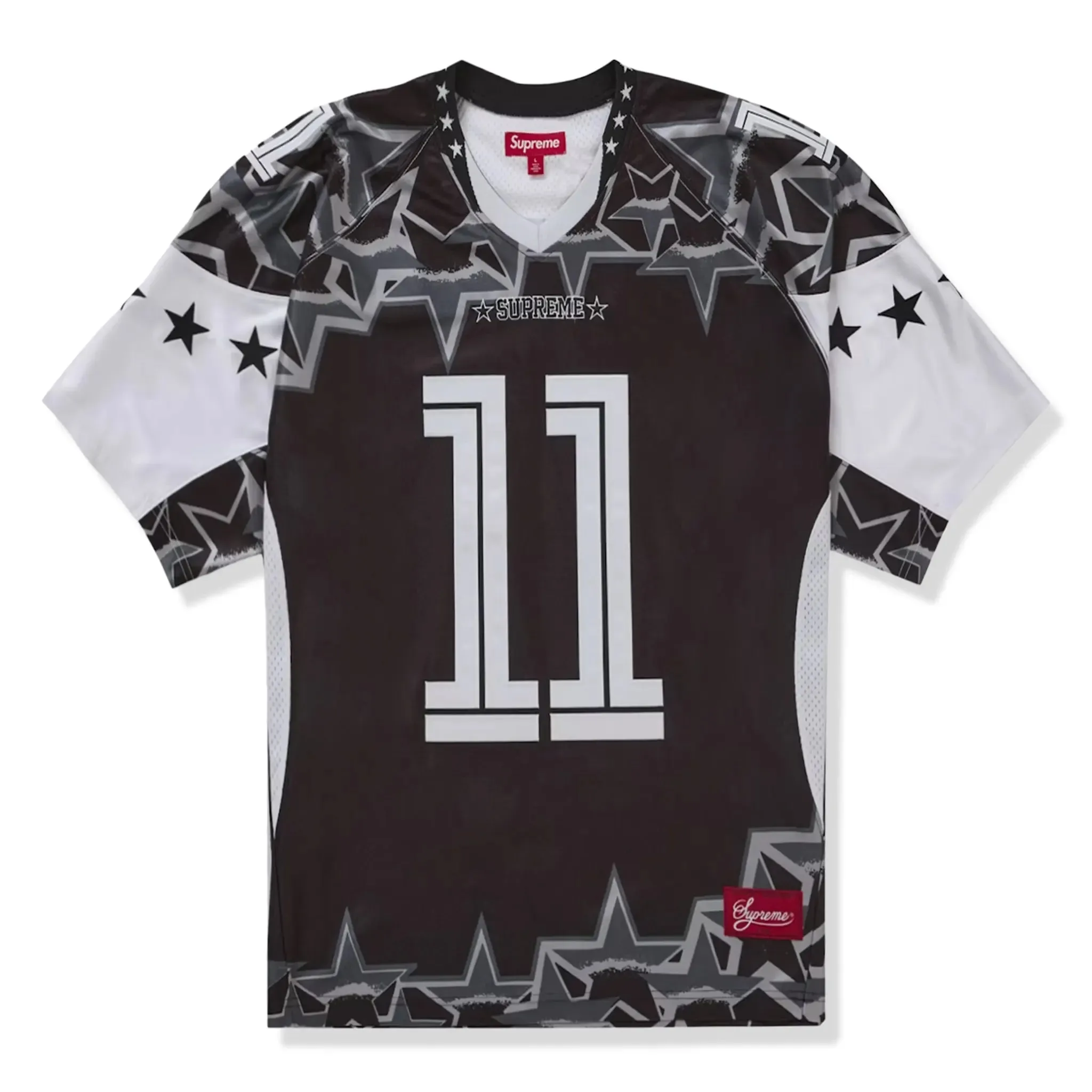 Supreme Stars Football Jersey Black sold by Addict Sneakers