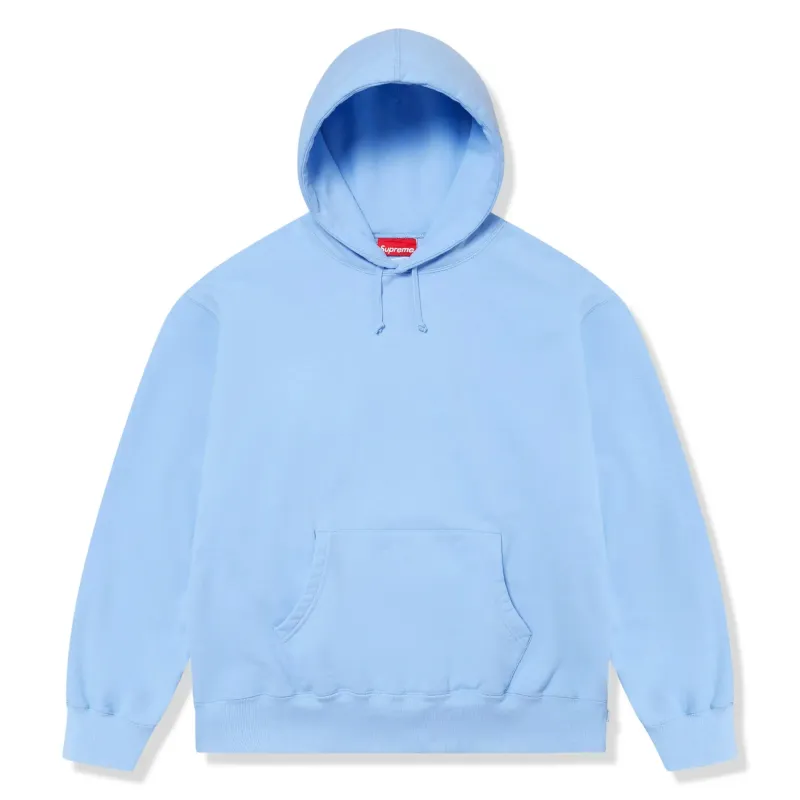 Supreme Satin Applique Light Blue Hoodie made by Supreme