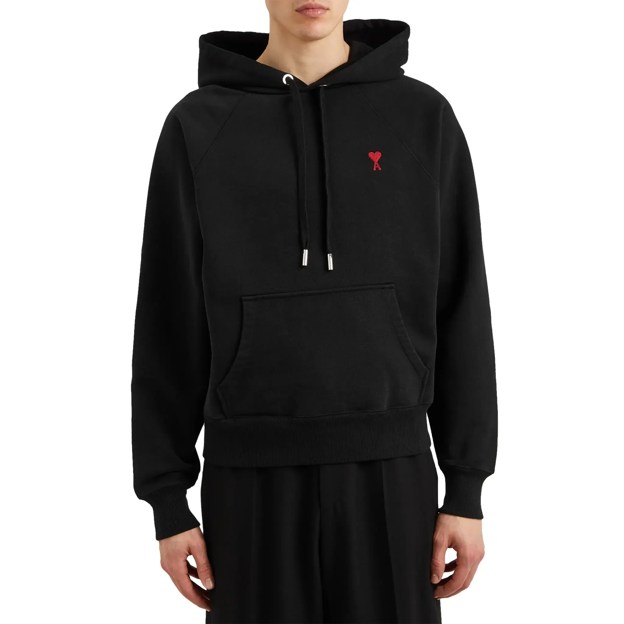 Ami Paris Ami De Coeur Logo Cotton Black Hoodie sold by Addict Sneakers product image thumbnail 3
