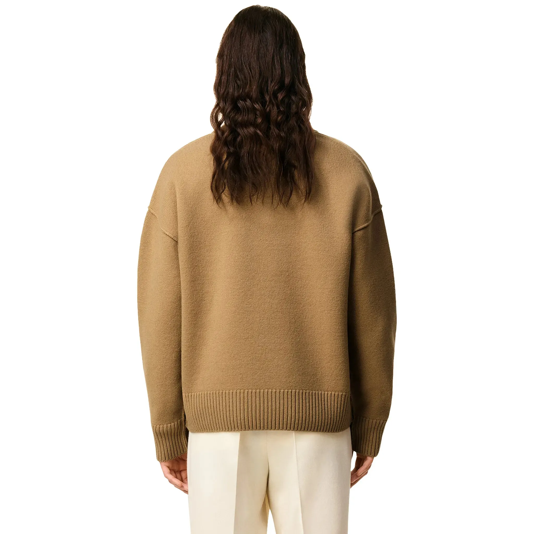 Ami Paris Ami De Coeur Knitted Tan Polo Sweatshirt sold by Addict Sneakers product image thumbnail 2