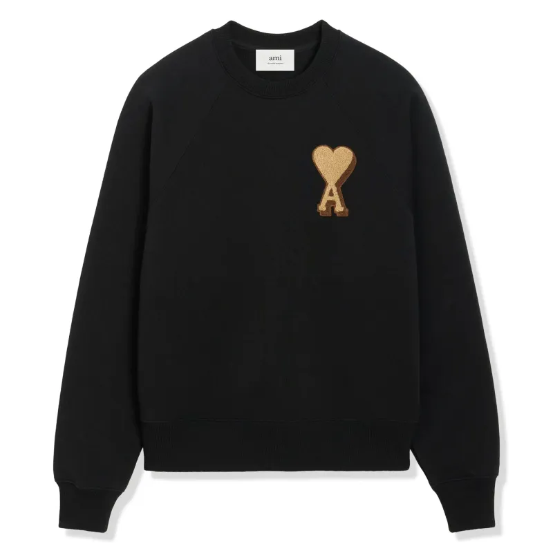 Ami Paris Ami De Coeur Black Sweatshirt made by Addict Sneakers