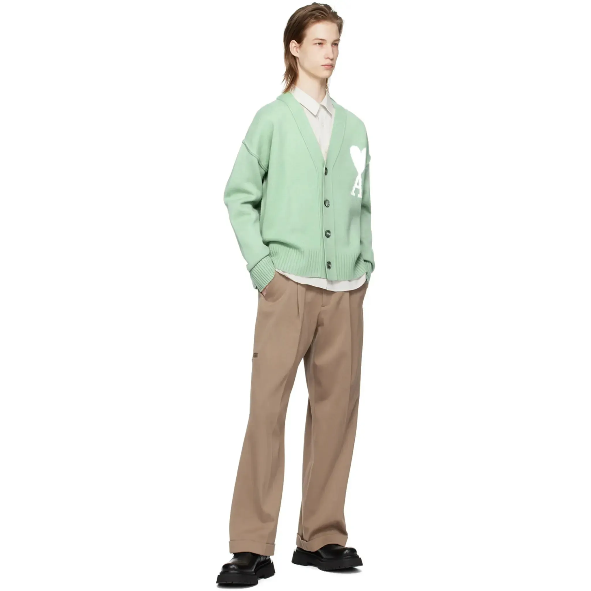 Ami Paris Ami De Coeur Green Cardigan sold by Addict Sneakers product image thumbnail 5