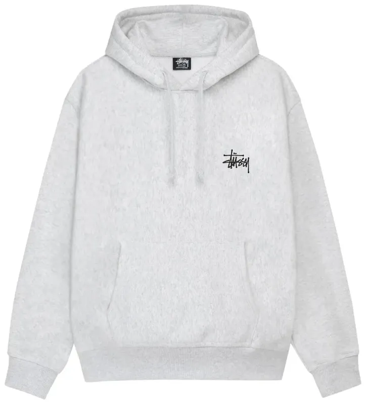 Stussy Hoodie Basics Ash Heather sold by Addict Sneakers