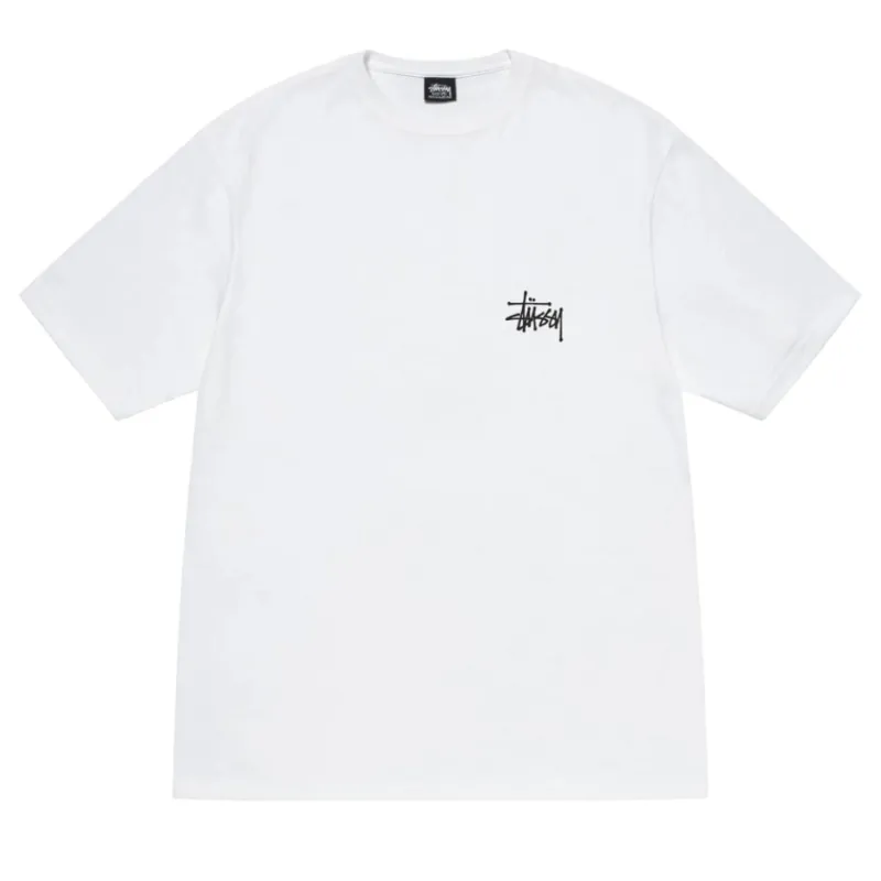 Stussy T Shirt Basics White sold by Addict Sneakers