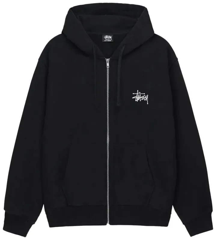 Stussy Hoodie Basics Zip Up Black sold by Addict Sneakers