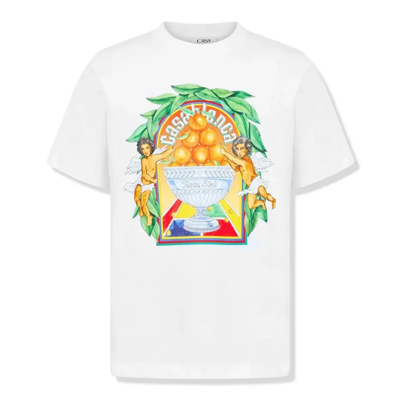 Casablanca Casa Triomphe White T Shirt made by Casablanca