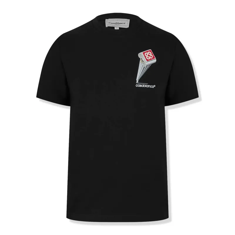 Casablanca Leaning Column Black T Shirt made by Casablanca