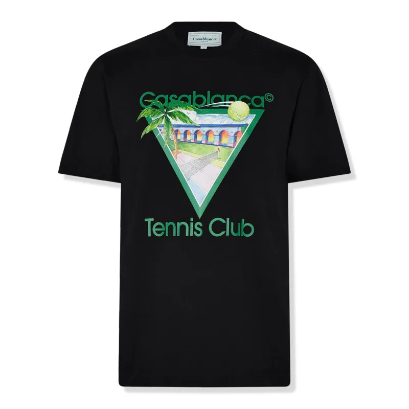 Casablanca Casa Tennis Club Black T Shirt made by Casablanca