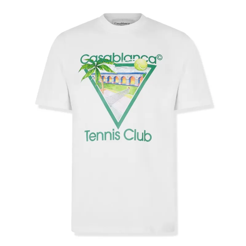 Casablanca Casa Tennis Club White T Shirt made by Casablanca