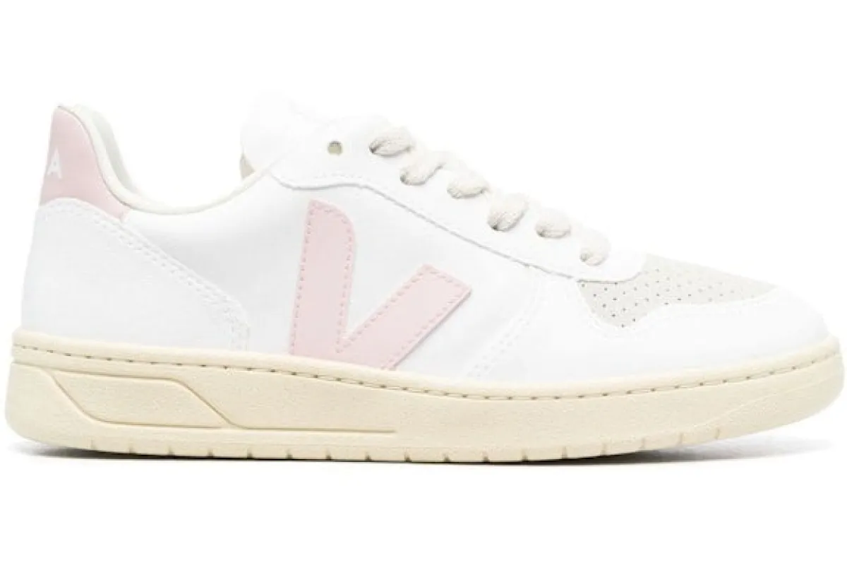 Veja V-12 Leather White Pink (Women's) made by Veja