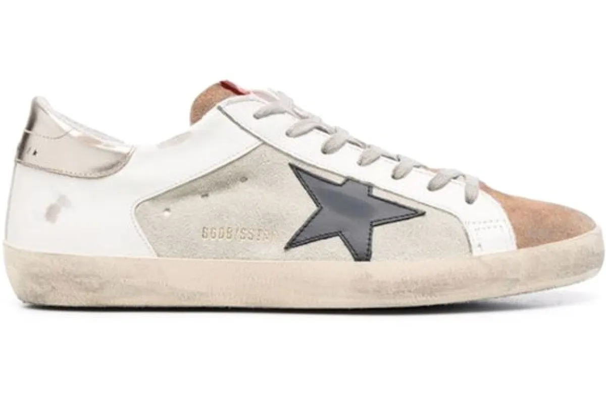 Golden Goose Super-Star White Silver Cream made by Golden Goose