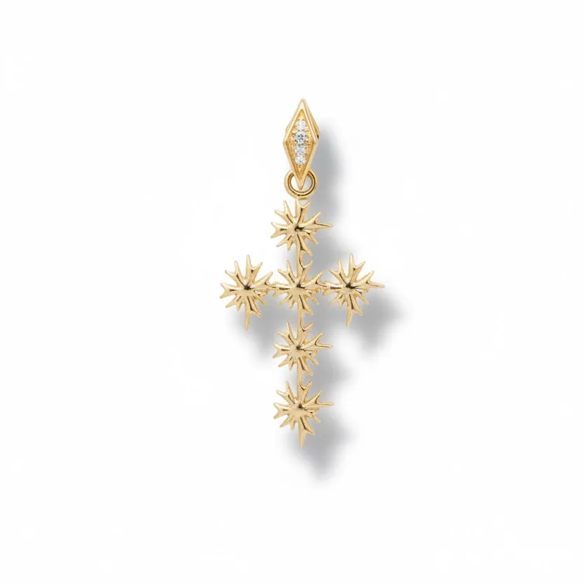 Aethera Cross pendant in solid yellow gold sold by Aethera product image thumbnail 2