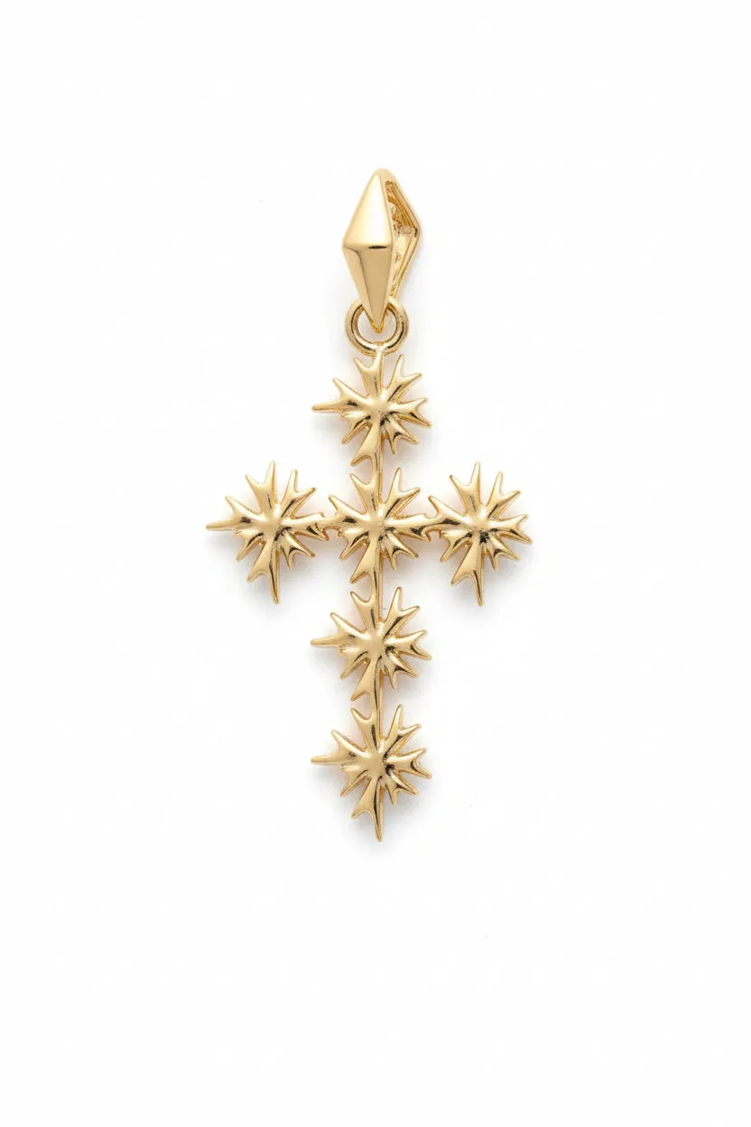 Aethera Cross pendant in solid yellow gold sold by Aethera product image thumbnail 3