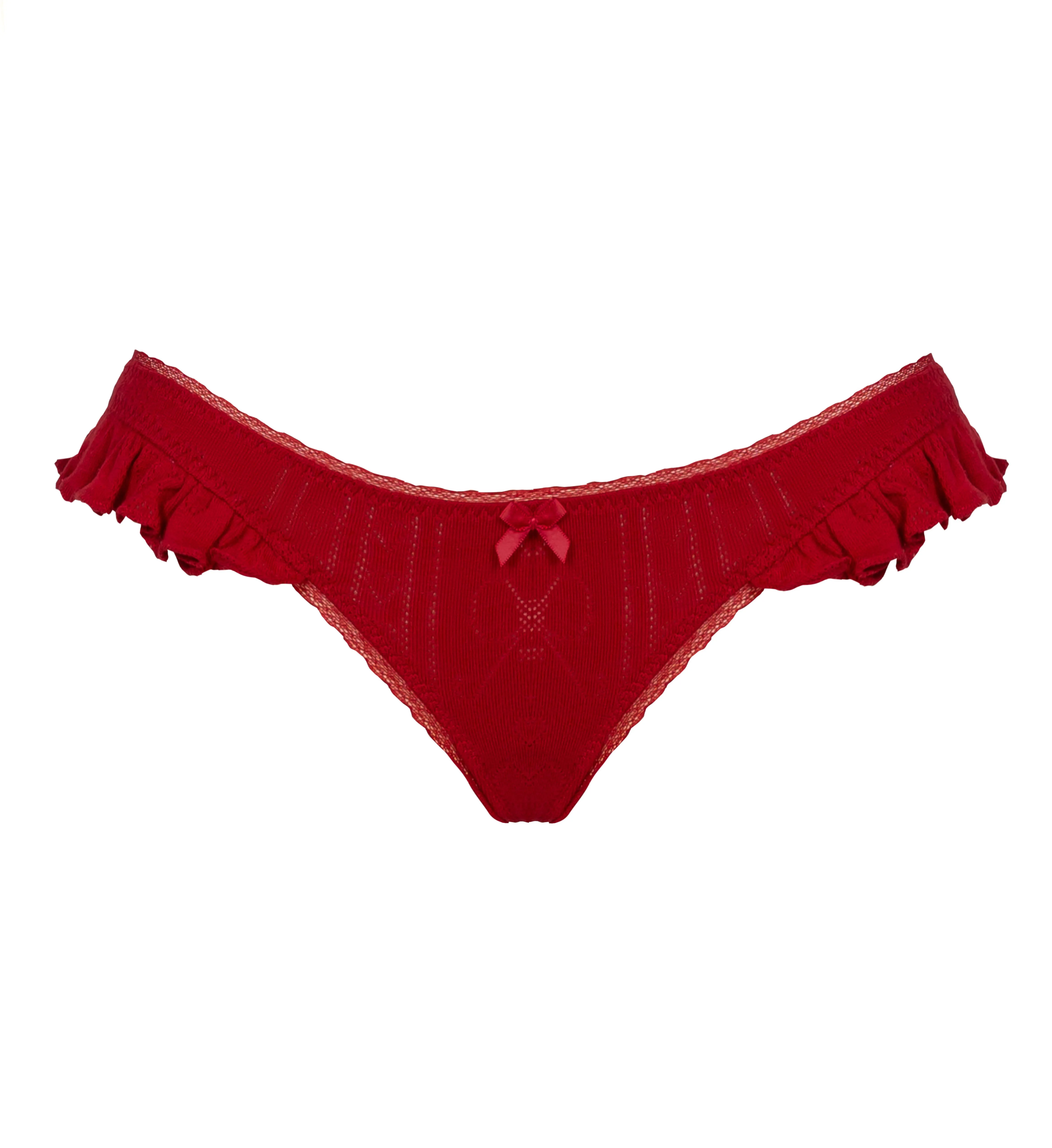 Bambi Ruffle Thong - Scarlet sold by Cosette di Ames product image thumbnail 4