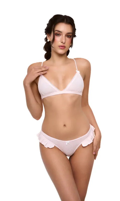 Bambi Ruffle Thong - Pink sold by Cosette di Ames