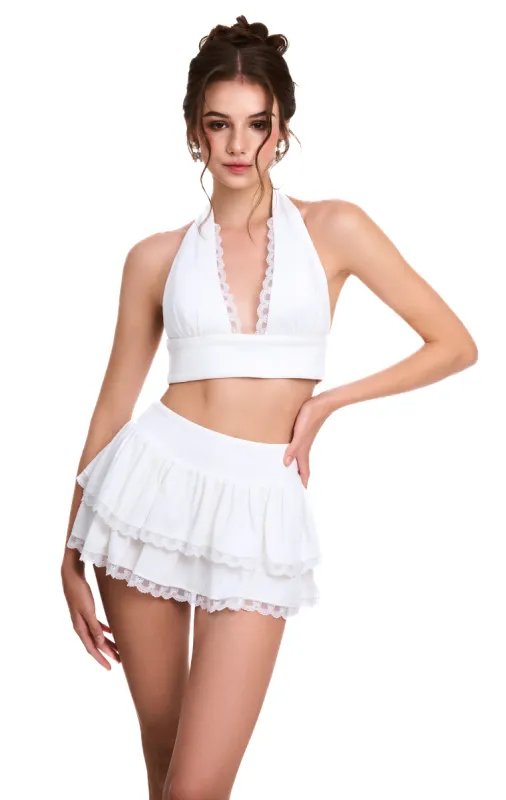 Juliette Halter Top - White sold by Cosette di Ames