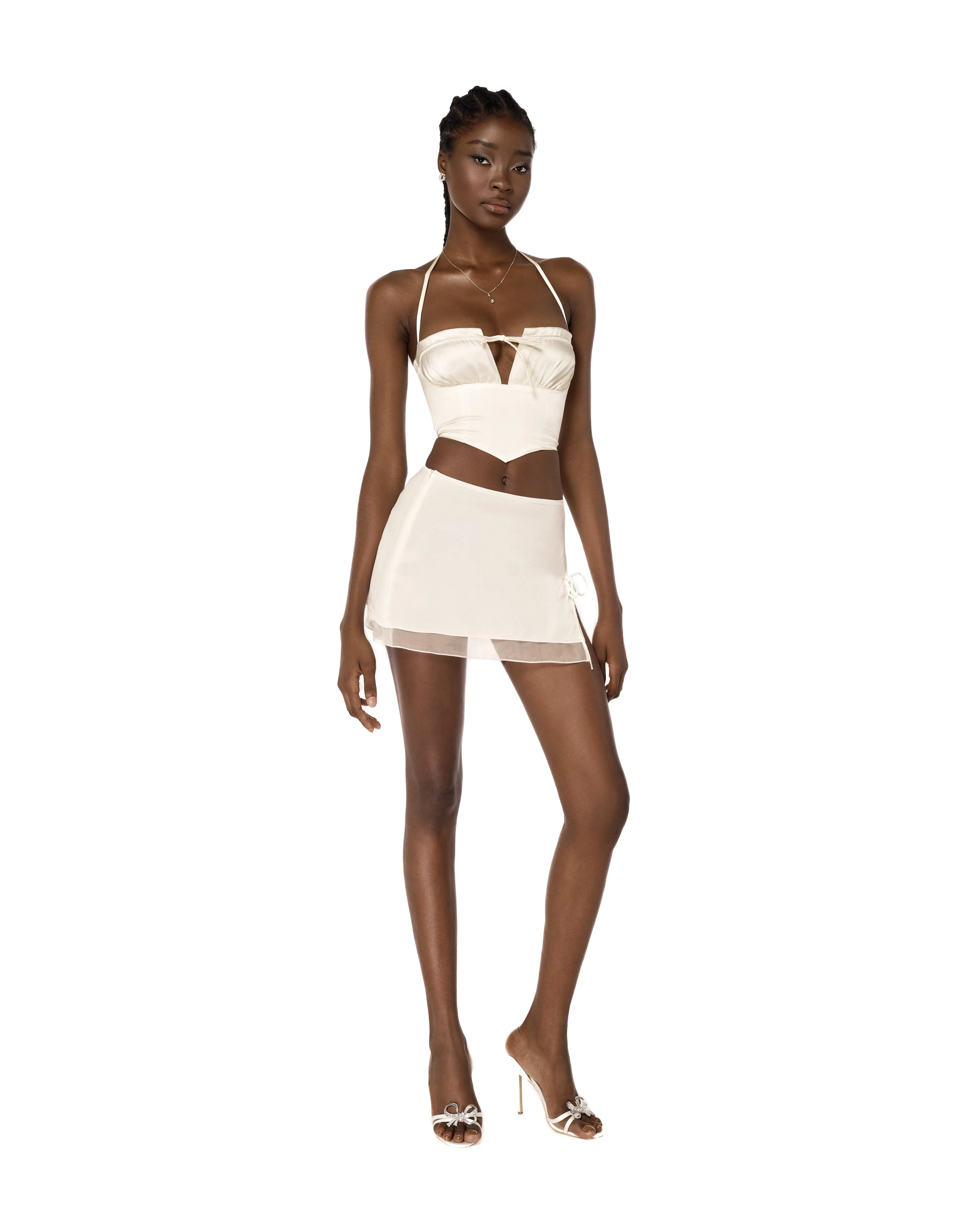 Aria Silk Skirt - Ivory sold by Cosette di Ames product image thumbnail 4