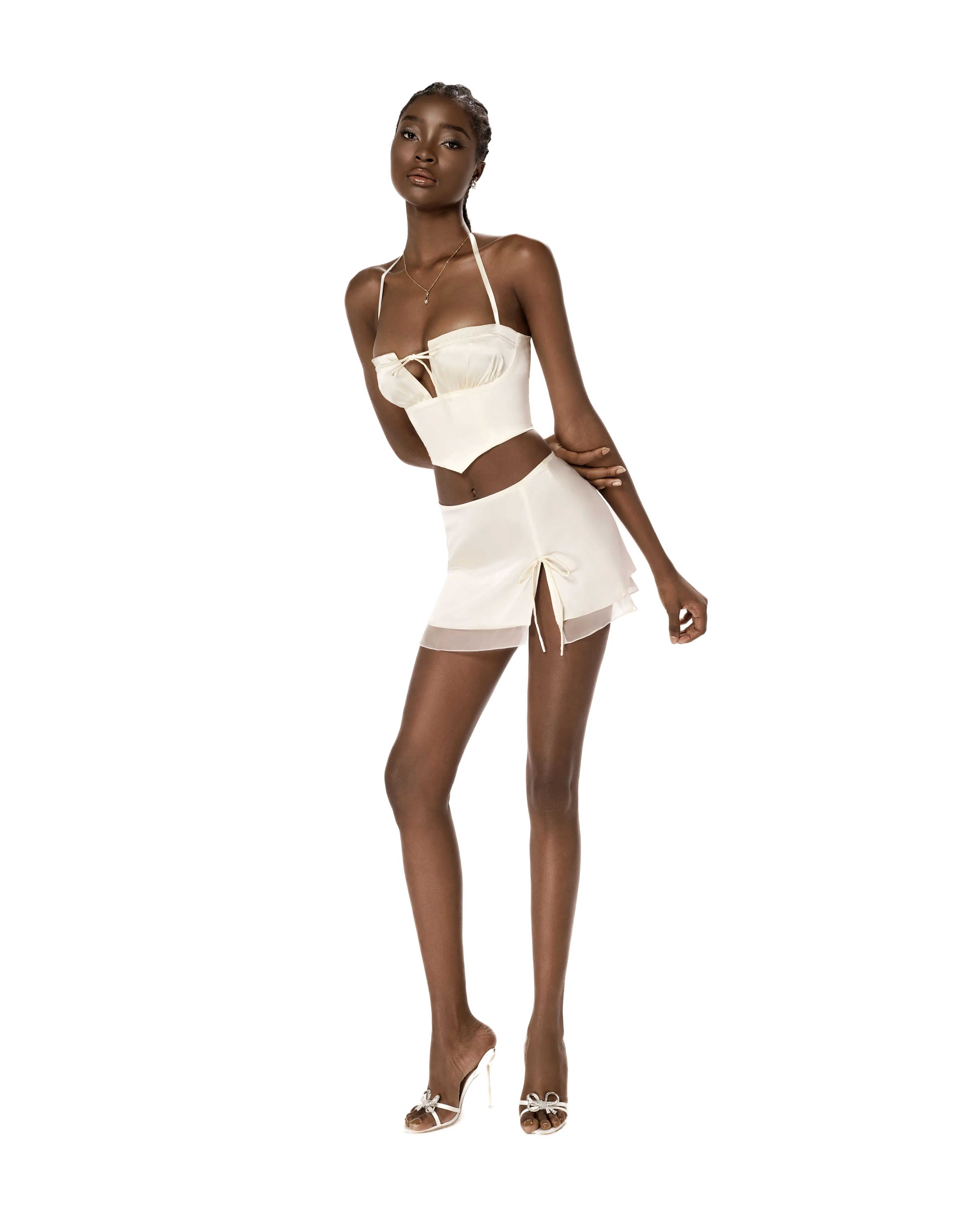 Aria Silk Skirt - Ivory sold by Cosette di Ames product image thumbnail 2