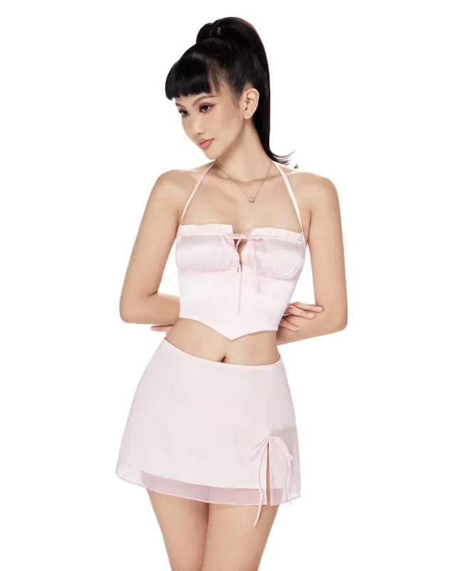 Aria Silk Skirt - Pink sold by Cosette di Ames