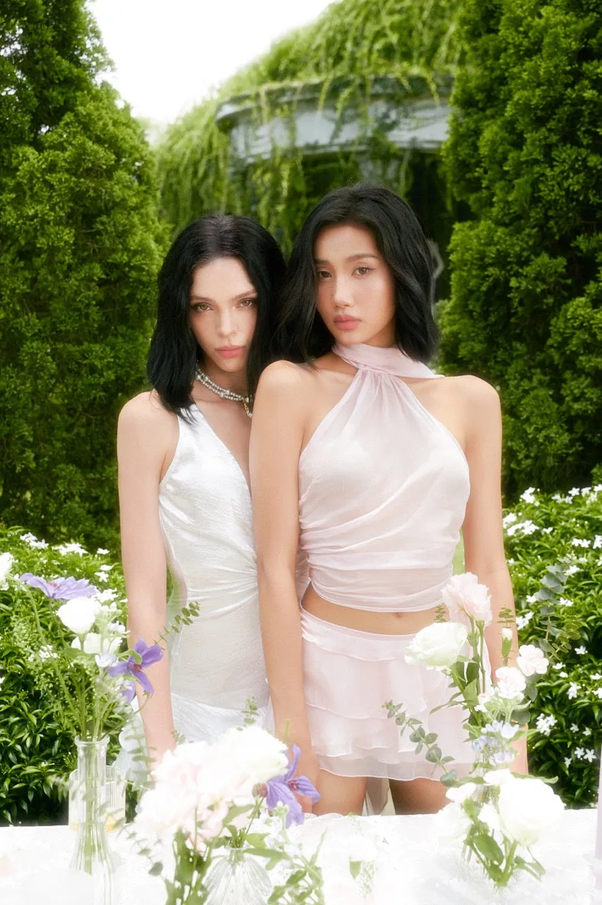 Volante Silk Chiffon Top - Pink sold by Cosette di Ames product image thumbnail 5