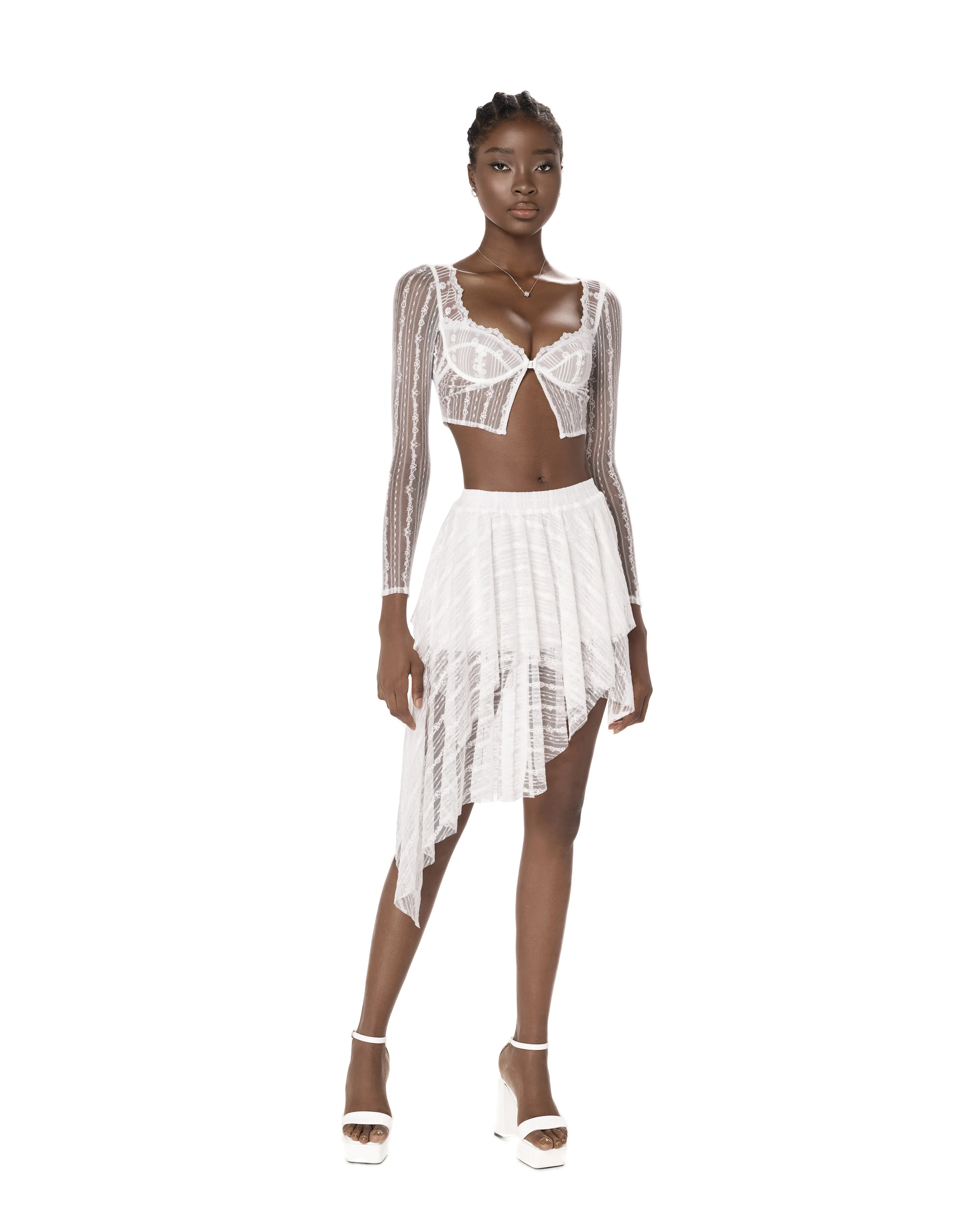 Affetto Lace Long Sleeve Top sold by Cosette di Ames product image thumbnail 2