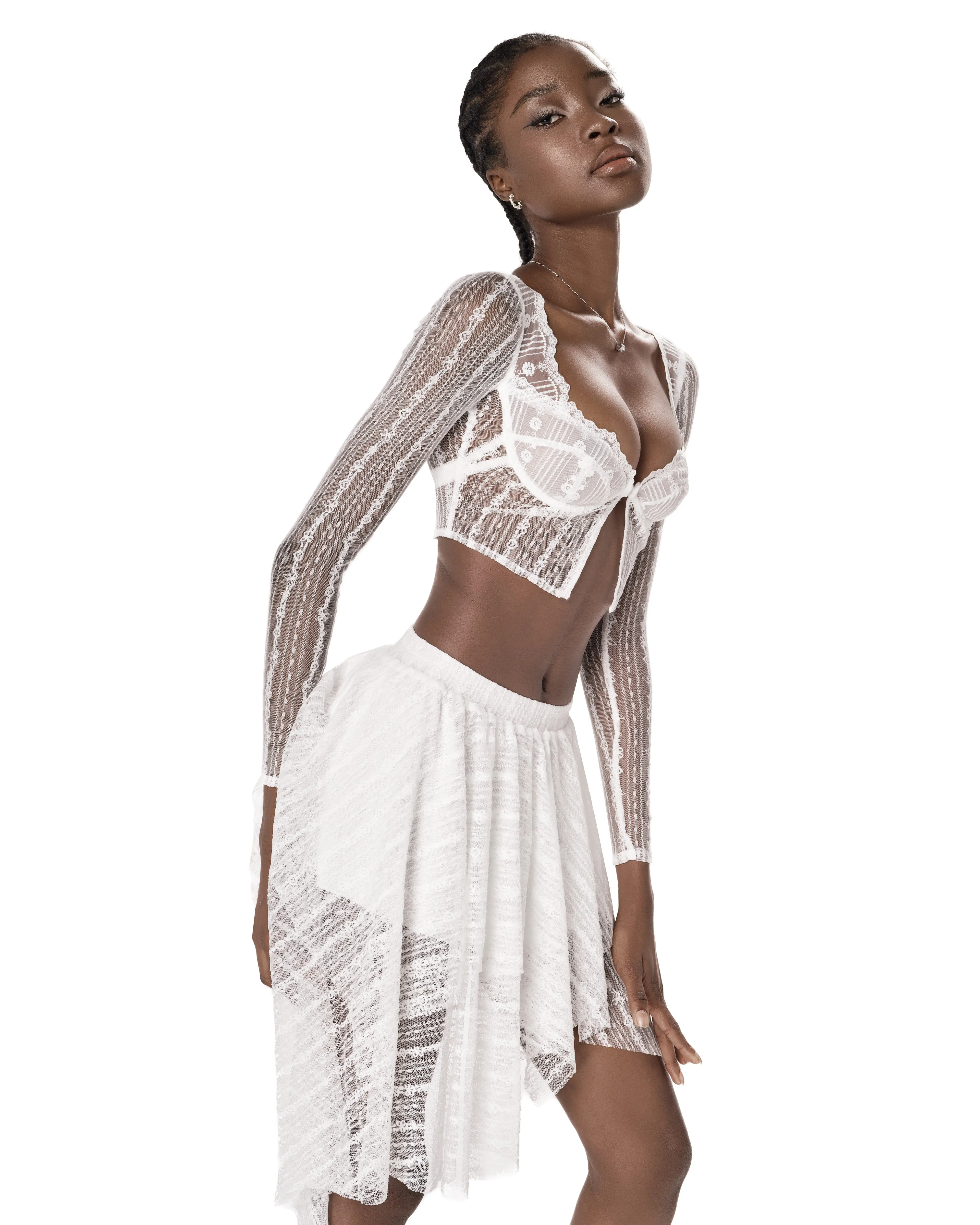 Affetto Lace Long Sleeve Top sold by Cosette di Ames product image thumbnail 3