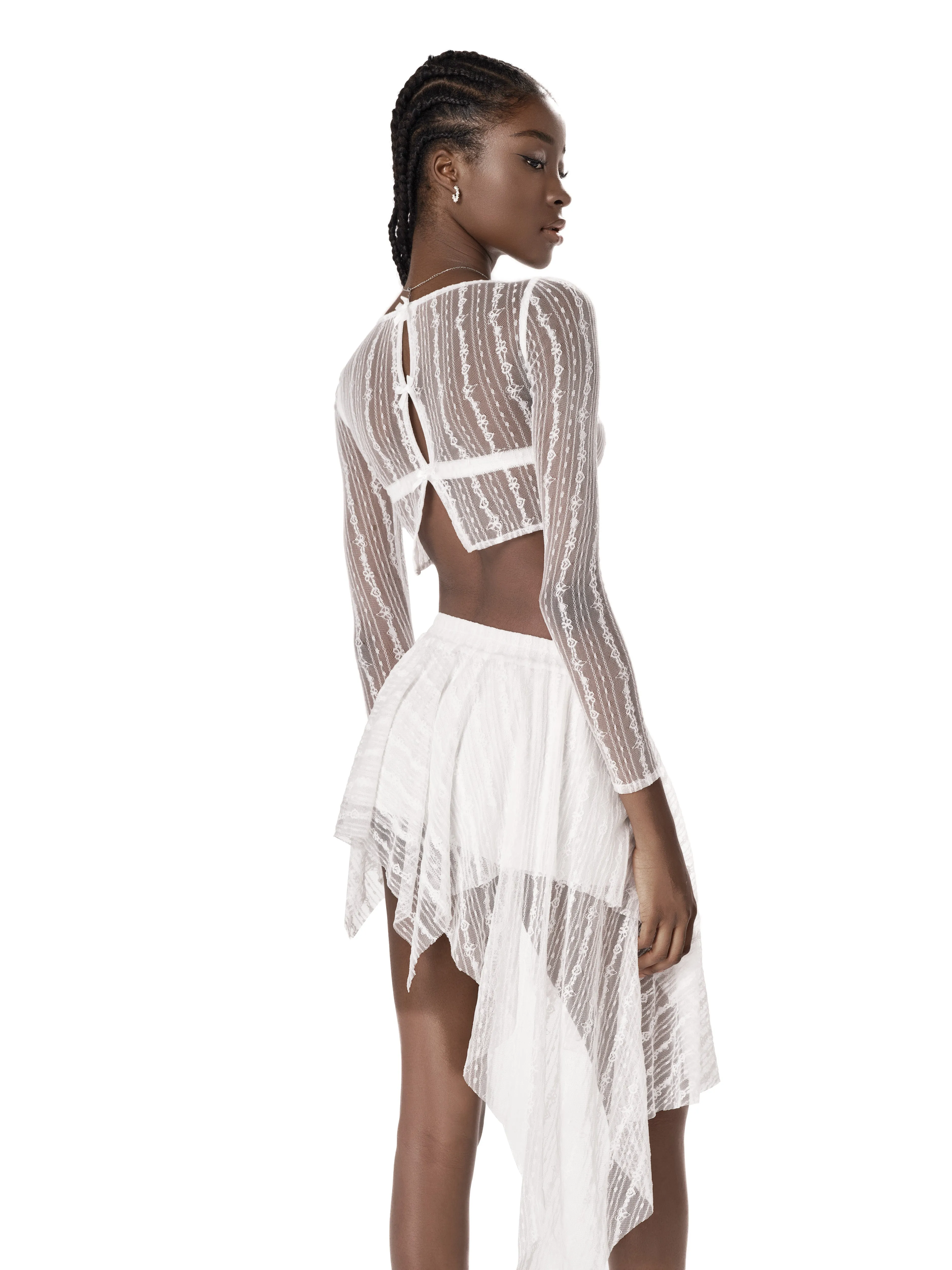Affetto Lace Long Sleeve Top sold by Cosette di Ames product image thumbnail 4