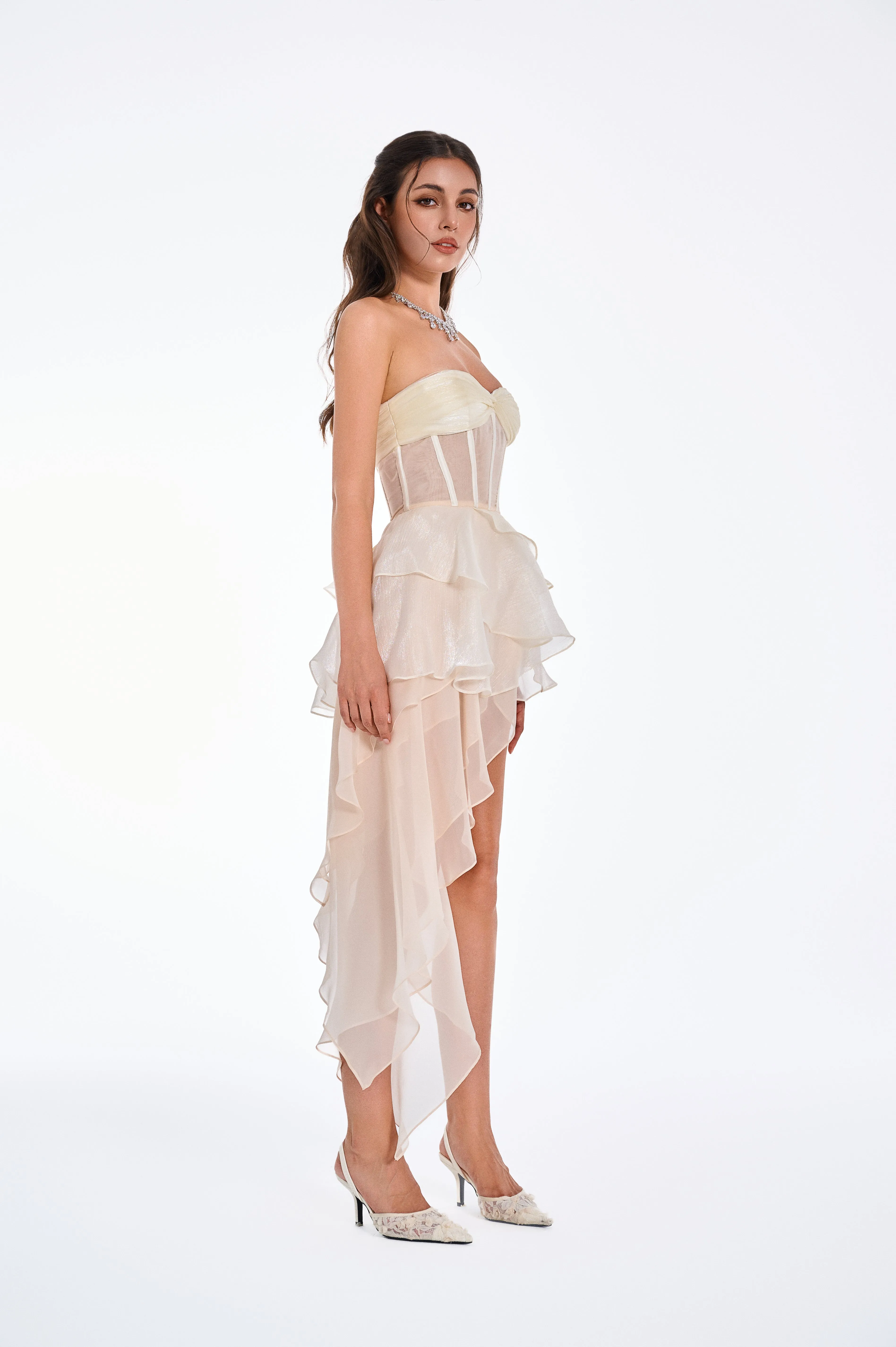 Belladonna Gown - Buttercream sold by Cosette di Ames product image thumbnail 4