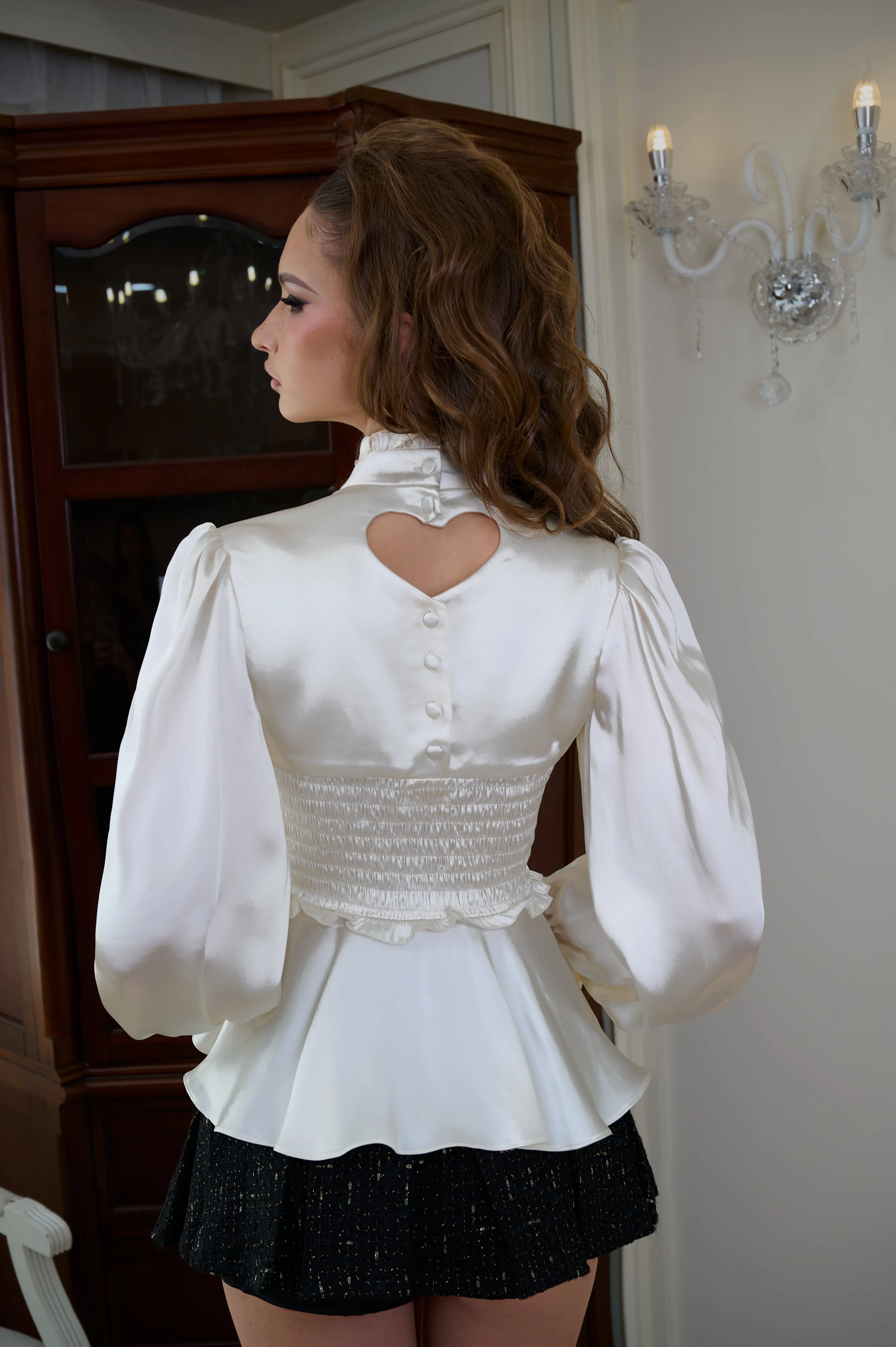 Elara Satin Blouse sold by Cosette di Ames product image thumbnail 2