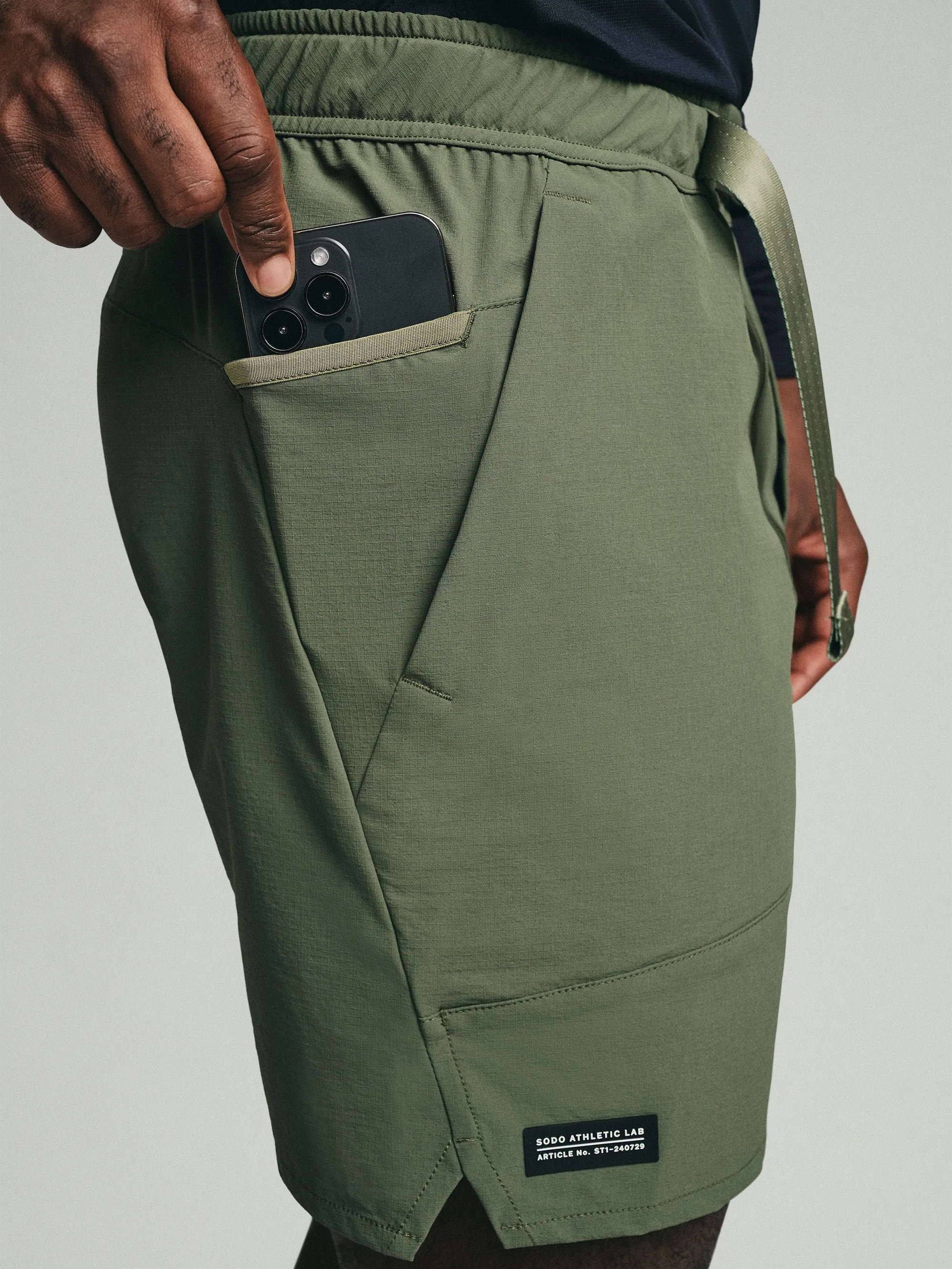 Trek Short - Olive sold by Sodo Athletic Club product image thumbnail 5