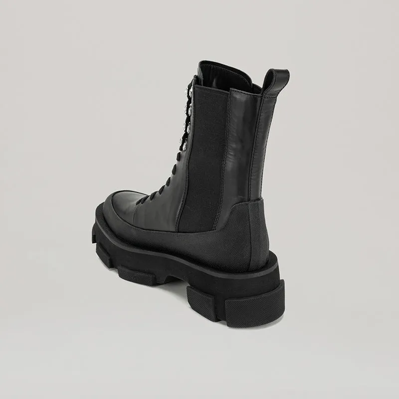 both - GAO PLATFORM CHELSEA HIGH BOOTS-BLACK sold by both product image thumbnail 3