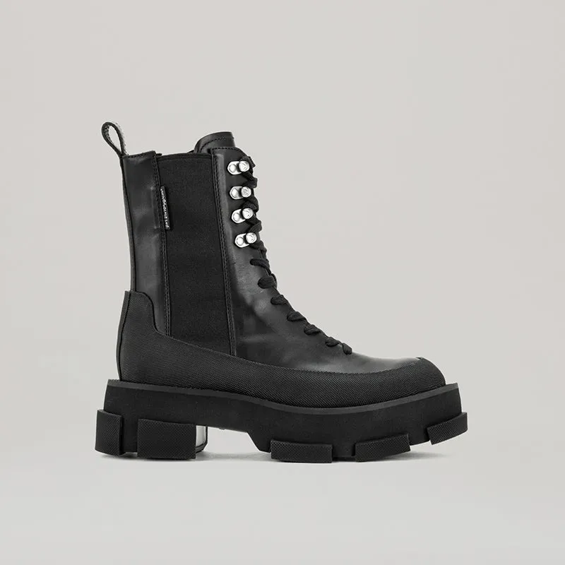 both - GAO PLATFORM CHELSEA HIGH BOOTS-BLACK sold by both