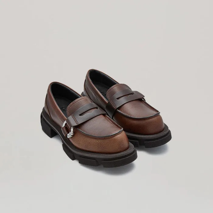 both - GAO PIERCED LOAFER-BROWN sold by both product image thumbnail 5