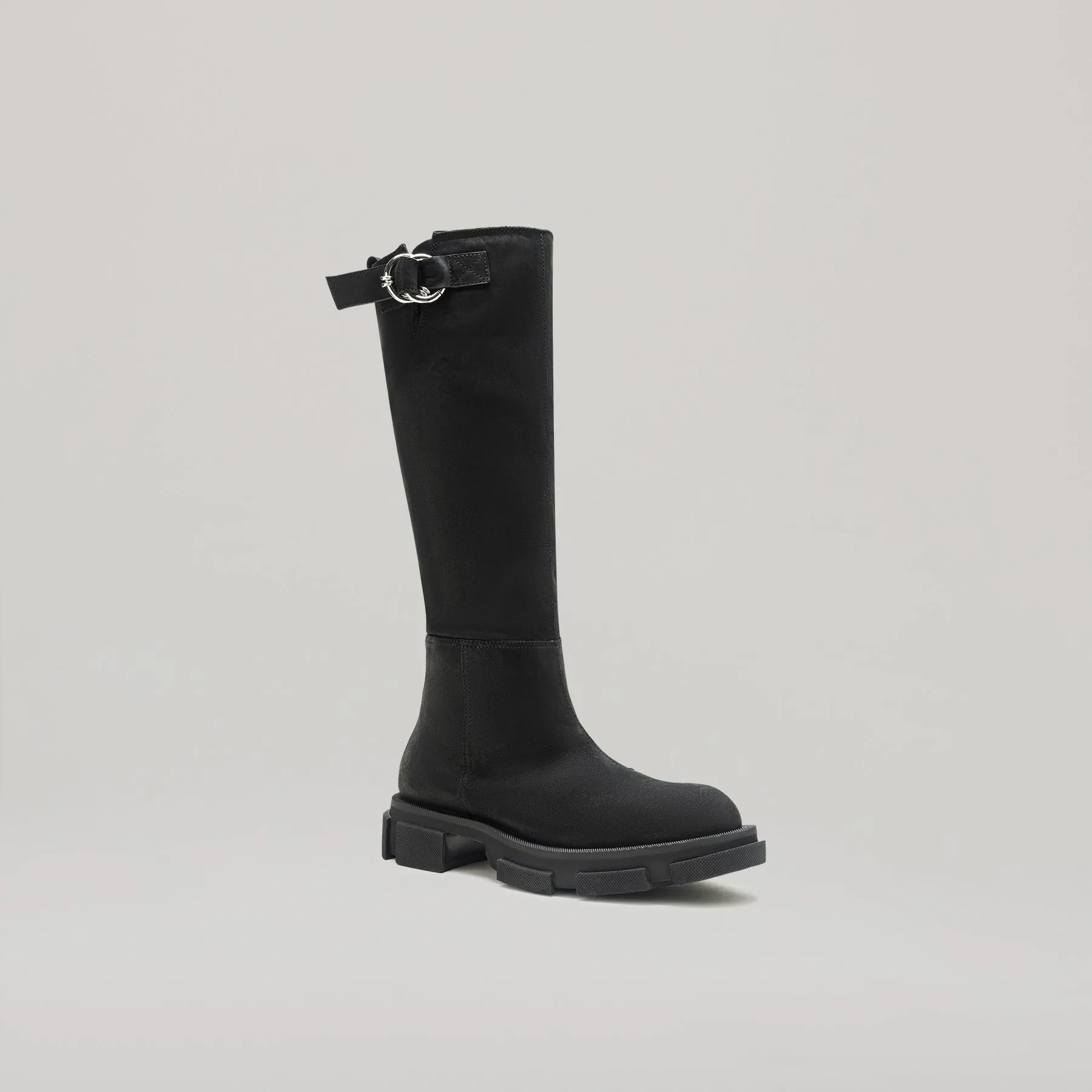 both-GAO PIERCED KNEE BOOT-BLACK sold by both product image thumbnail 2