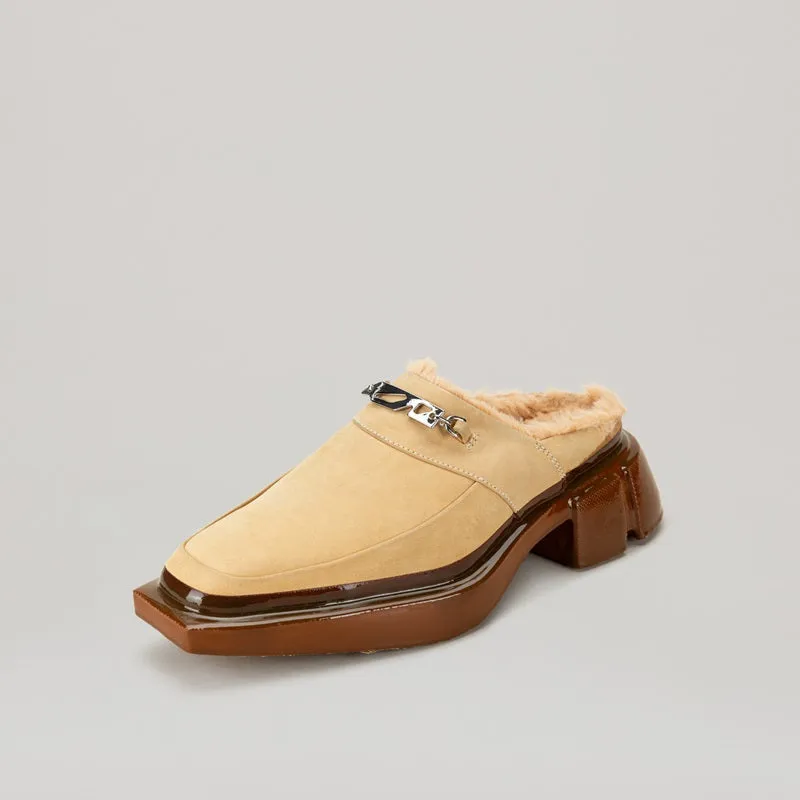 both - GANG LOAFER MULE-BEIGE sold by both product image thumbnail 4