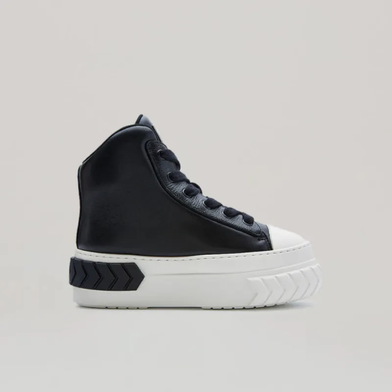 both - TYRES PLATFORM HI-TOP PADDED SNEAKER-WHI/BLK sold by both