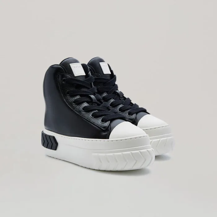 both - TYRES PLATFORM HI-TOP PADDED SNEAKER-WHI/BLK sold by both product image thumbnail 5