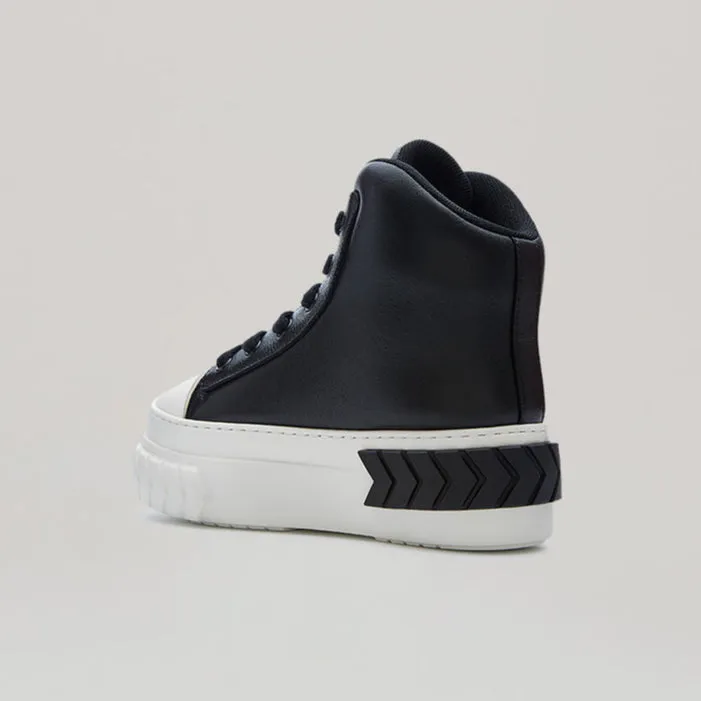 both - TYRES PLATFORM HI-TOP PADDED SNEAKER-WHI/BLK sold by both product image thumbnail 3