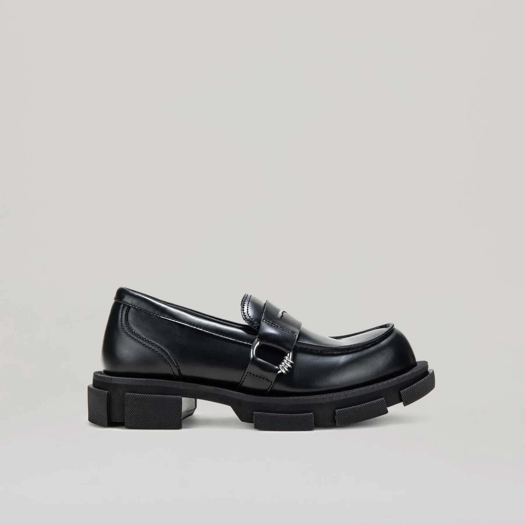 both - GAO PIERCED LOAFER-BLACK sold by both