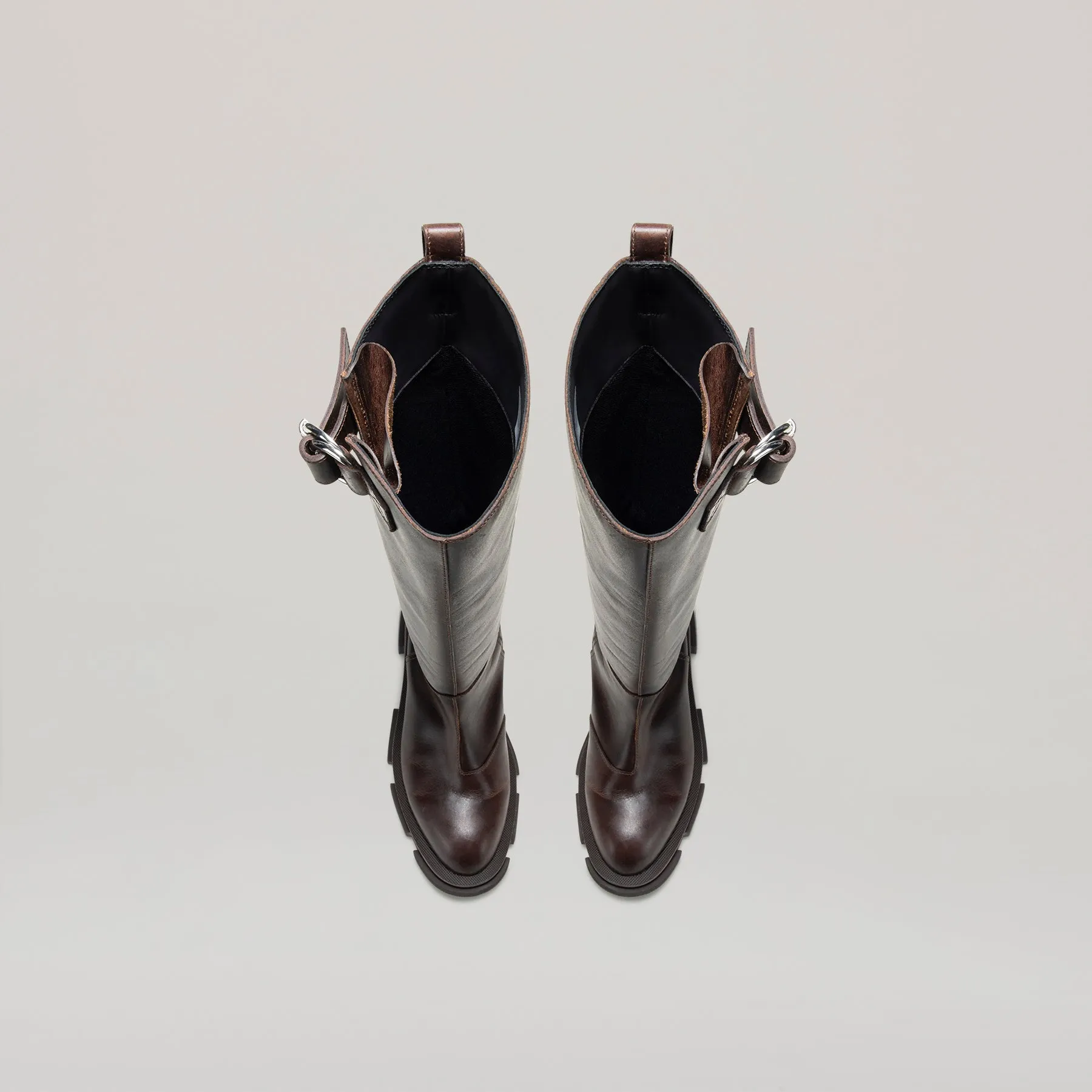 both-GAO PIERCED KNEE BOOT-BROWN sold by both product image thumbnail 5