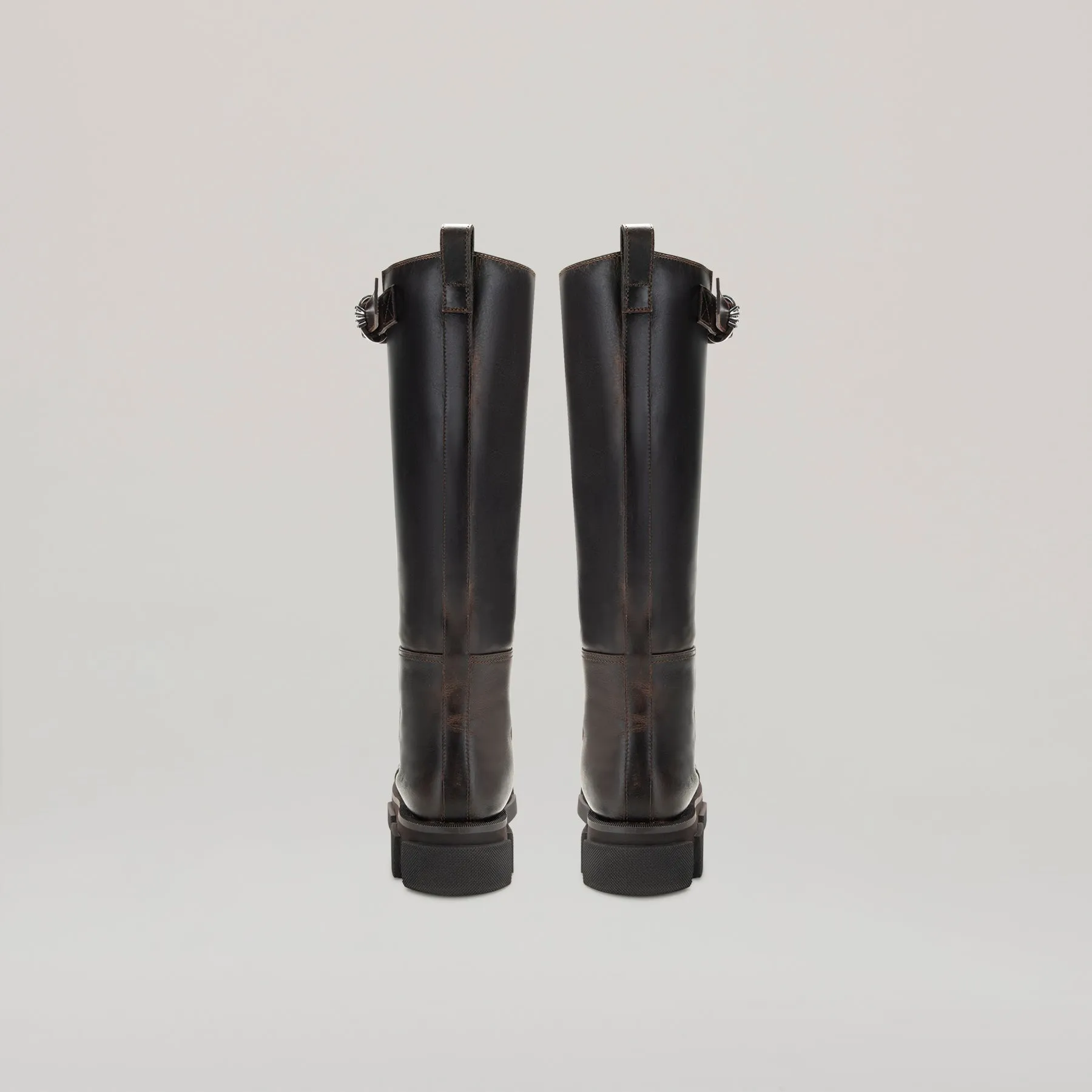 both-GAO PIERCED KNEE BOOT-BROWN sold by both product image thumbnail 4