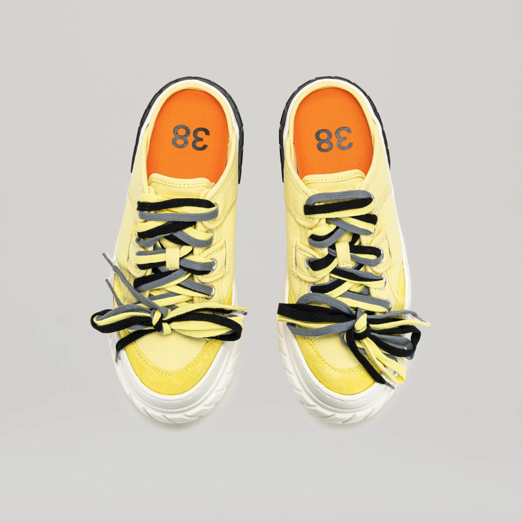 both - TYRES PLATFORM MULTI-LACED MULES-BLACK/YELLOW sold by both product image thumbnail 5